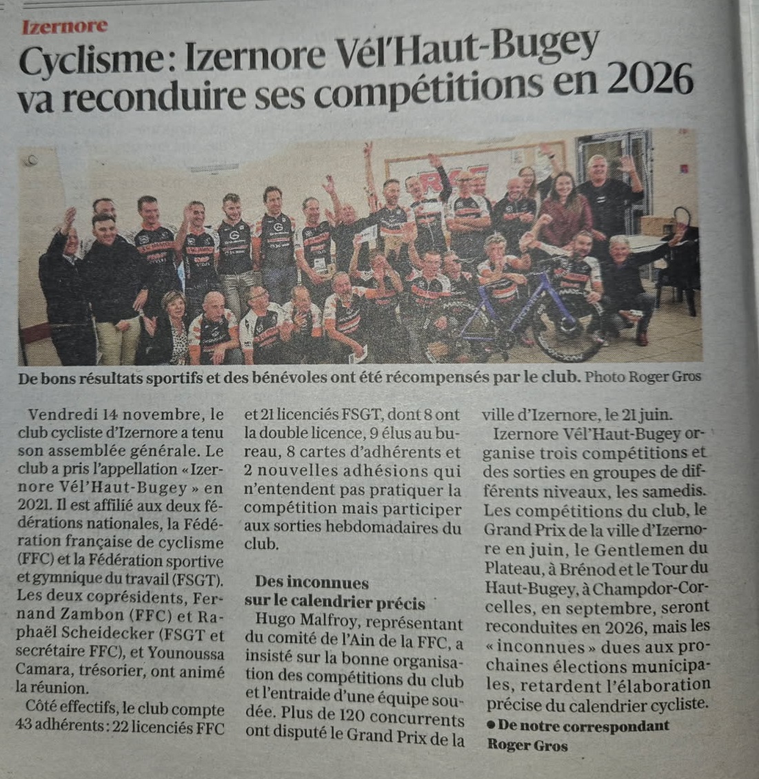 Le Progrès ce jeudi 20 novembre 2025