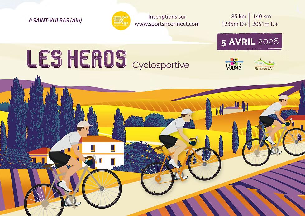 Cyclosportive les Héros saint Vulbas 5 avril 2026