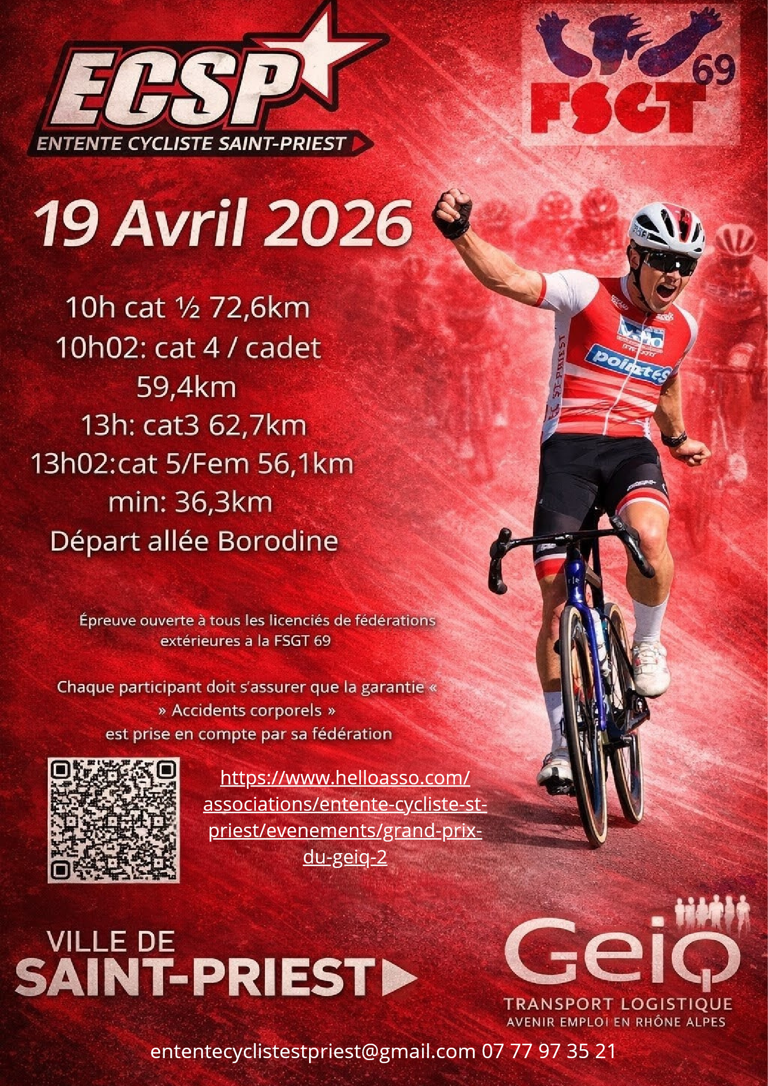 Grand Prix du GEIQ FSGT à Saint Priest 19/04/26